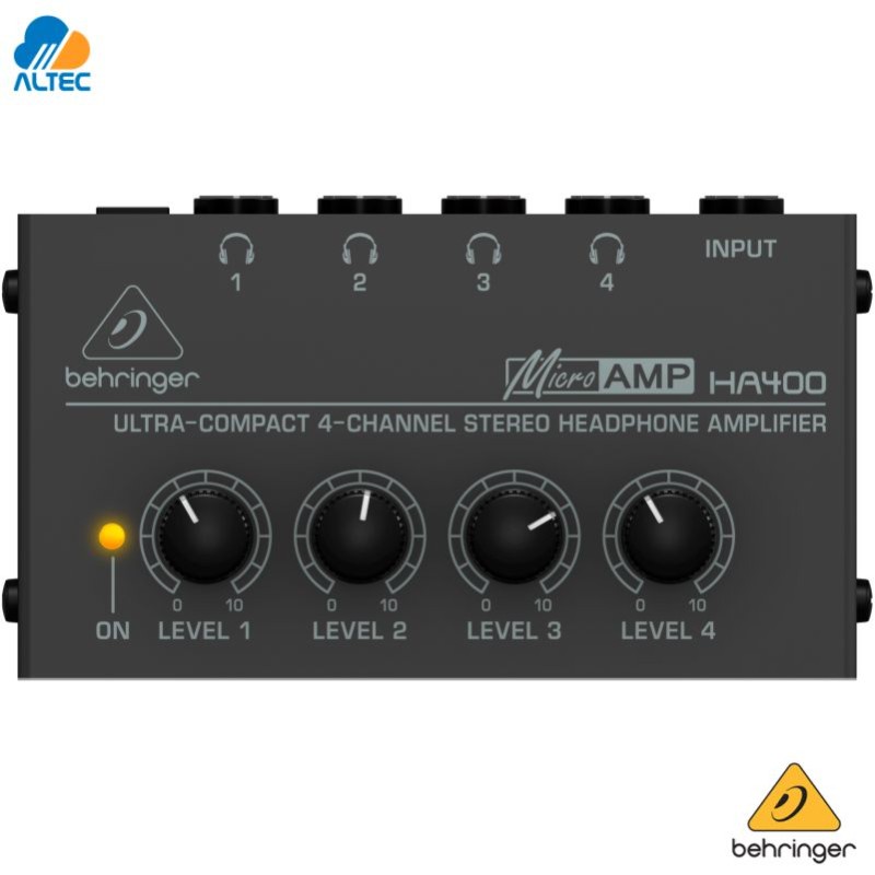 Behringer HA400B - amplificador de audífonos de 4 salidas para monitoreo