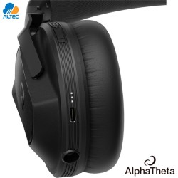 AlphaTheta HDJ-F10-TX - audífonos DJ profesionales inalámbricos tipo vincha con transmisor SonicLink