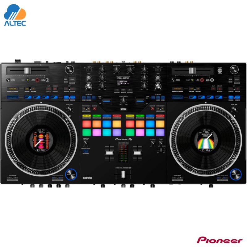 Pioneer dj DDJ-REV7 - controlador DJ profesional de 2 canales de estilo scratch para Serato DJ Pro (negro)