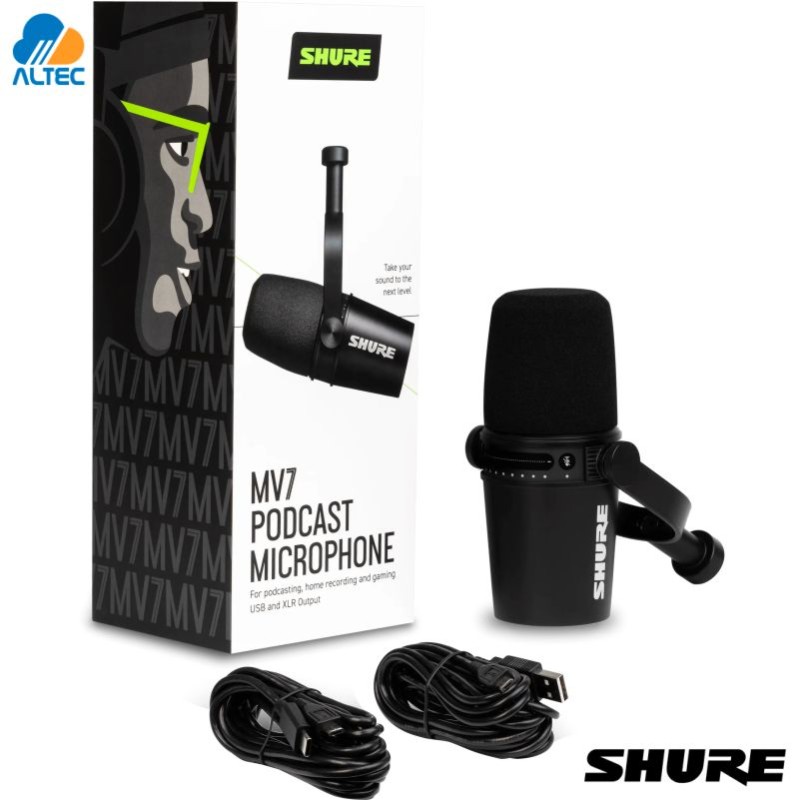 Shure MV7-K - micrófono para podcasters, streamers, cantantes y creadores de contenido
