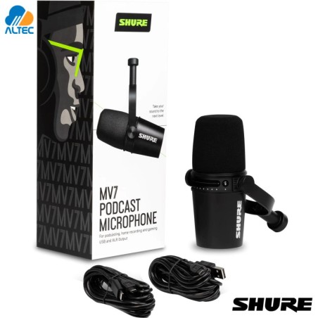 Shure MV7-K - micrófono para podcasters, streamers, cantantes y creadores de contenido