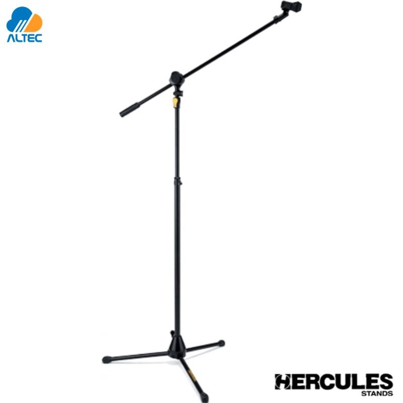 Hercules MS632B PLUS, trípode con brazo y clip de micrófono y ajuste de altura ez grip