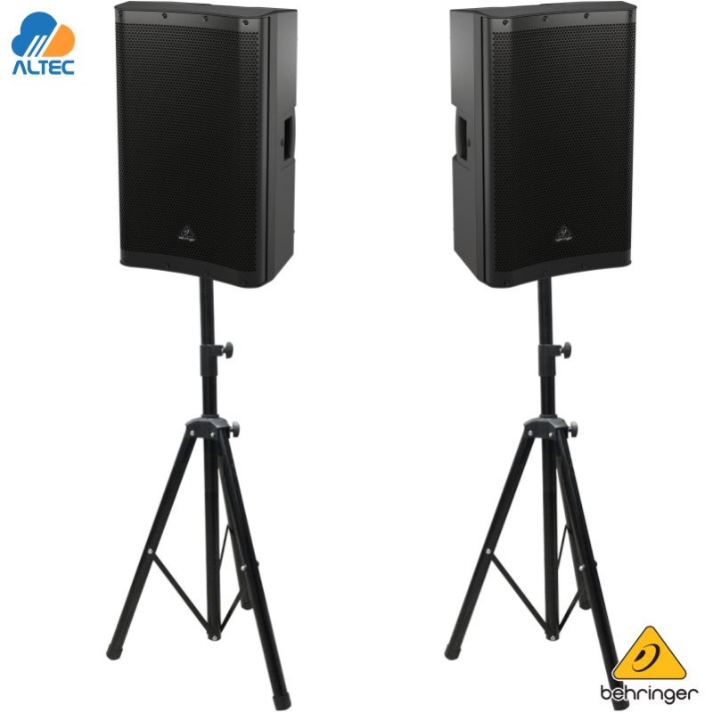 Combo DR11 - 02 Parlantes activos Behringer DR115DSP y 02 pedestales MRS-C1K-01-HD-2