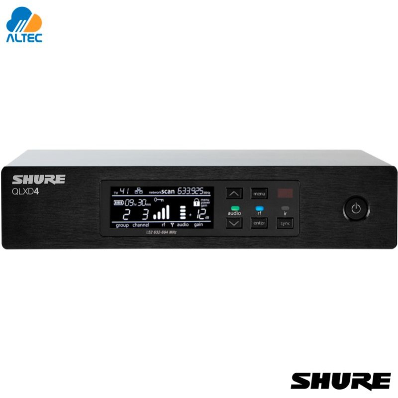 Shure QLXD4 - receptor inalámbrico para sistemas QLX-D