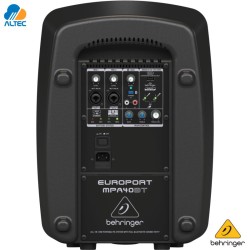 Behringer MPA40BT - 40W RMS, 8 pulgadas, 2 canales, bluetooth y bateria recargable