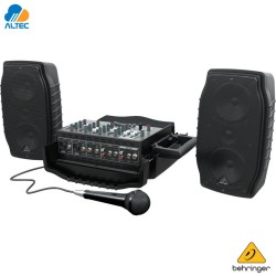 Behringer PPA200 - 200W RMS (100W por canal) 4 pulgadas, mezclador 5 canales