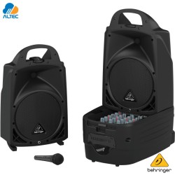 Behringer PPA500BT - 500W RMS (250W por canal) 8 pulgadas, mezclador 6 canales y bluetooth