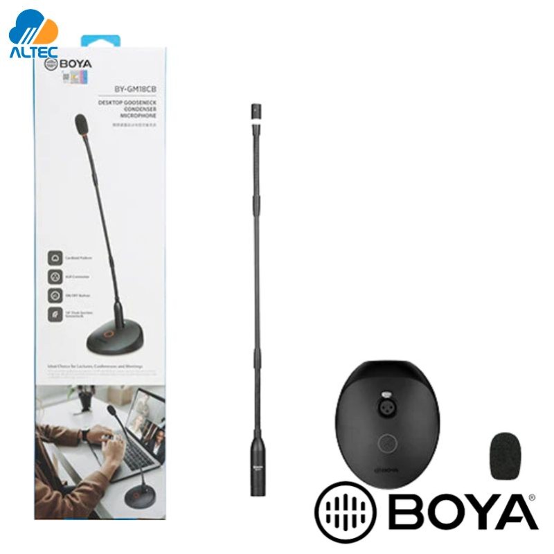 Boya BY-GM18CB - micrófono condensador de cuello de ganso