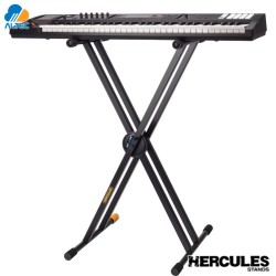 Hercules KS120B - soporte para teclado en doble X, EZ-LOK