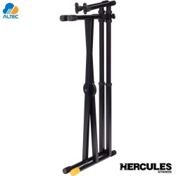 Hercules KS210B - soporte para teclado en doble X y doble nivel, EZ-LOK