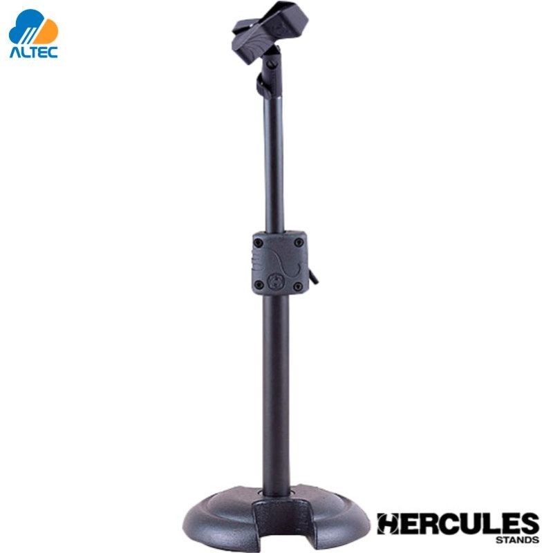 Hercules MS100B - pedestal soporte de micrófono con base "h" con clip de micrófono ez