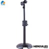 Hercules MS100B - pedestal soporte de micrófono con base "h" con clip de micrófono ez