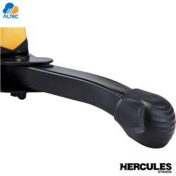 Hercules MS300B - pedestal soporte de micrófono recto de perfil bajo con clip de micrófono ez