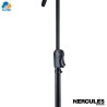 Hercules MS532B - pedestal soporte de micrófono ez clutch con brazo 2 en 1 y clip ez