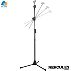 Hercules MS533B - pedestal soporte de micrófono para trípode ez clutch con brazo oculto 2 en 1