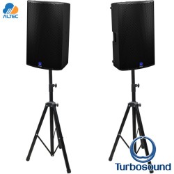 Combo IQ2 - 02 Parlantes activos Turbosound IQ15 y 02 pedestales MRS-C1K-01-HD-2