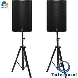 Combo IQ2 - 02 Parlantes activos Turbosound IQ15 y 02 pedestales MRS-C1K-01-HD-2