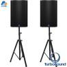 Combo IQ2 - 02 Parlantes activos Turbosound IQ15 y 02 pedestales MRS-C1K-01-HD-2