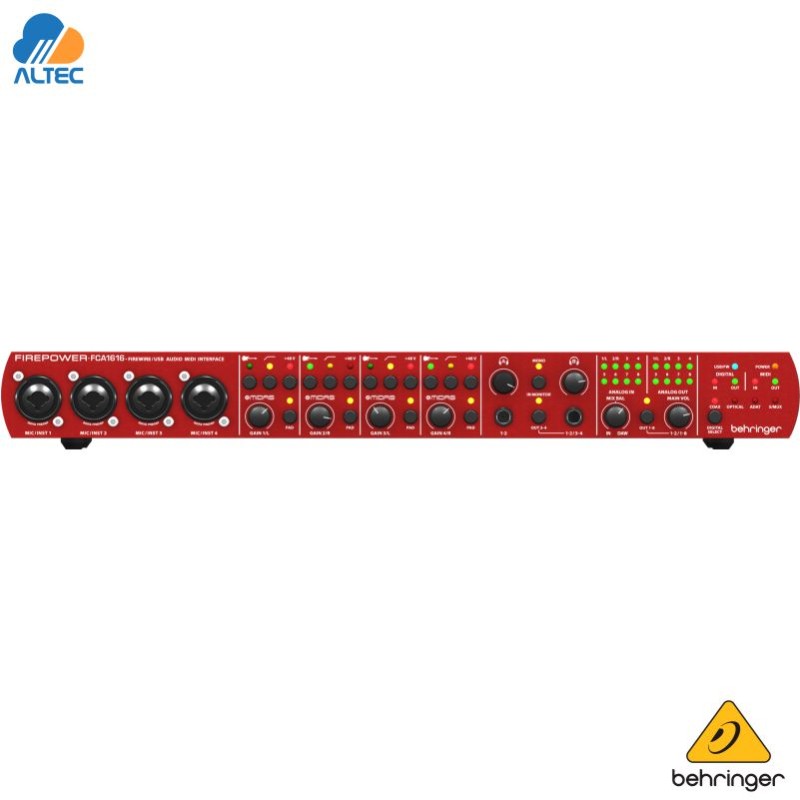 Behringer FCA1616 | Interfaz de Audio 16x16 FireWire/USB con Preamps MIDAS