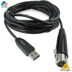 Behringer MIC 2 USB | Cable Adaptador XLR a USB con Preamplificador