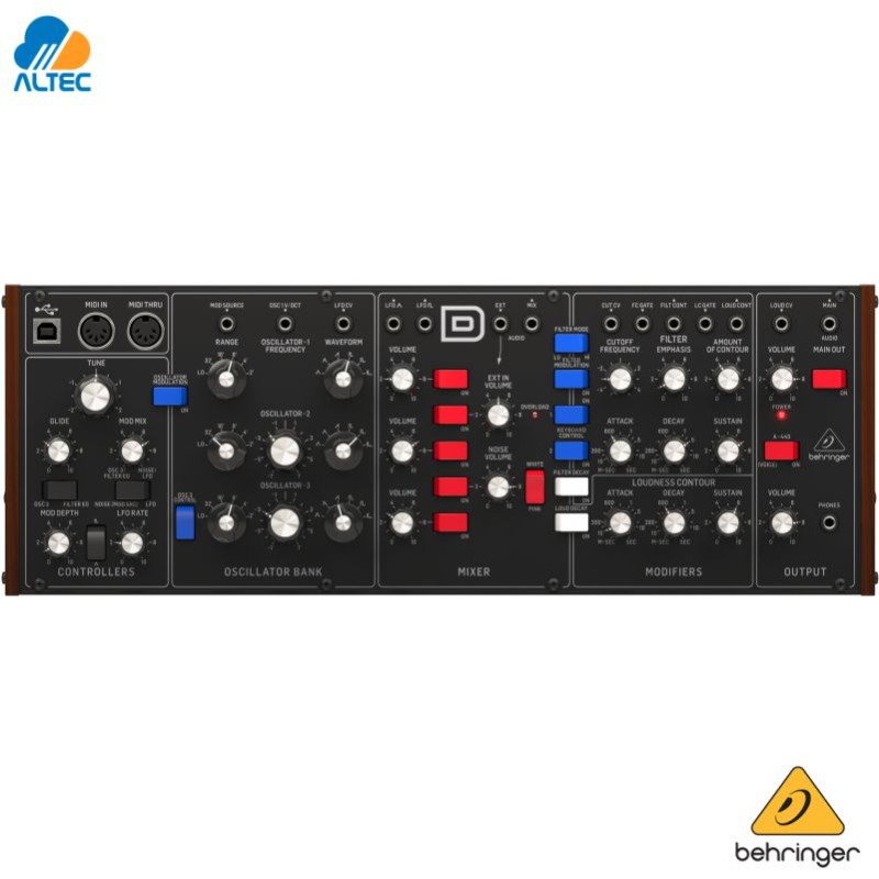 Behringer MODEL D | Sintetizador Analógico Monofónico de Sonido Clásico y Potente