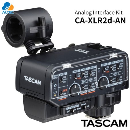 Tascam CA-XLR2d-AN - Adaptador XLR con Preamps para Cámaras Canon y más