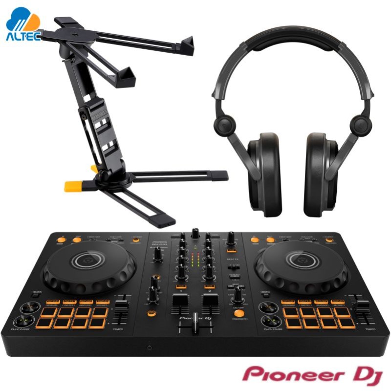 Combo Pioneer DDJ-FLX4 + Audífonos Behringer BDJ1000 + Stand Hercules DG400BB