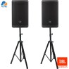 Combo EON4: 02 Parlantes activos JBL EON715 + 02 pedestales MRS-C1K-01-HD-2