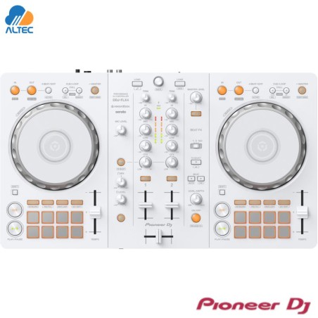 Pioneer dj DDJ-FLX4-W - Controlador dj Blanco, Compacto, Profesional y Compatible con Rekordbox y Serato