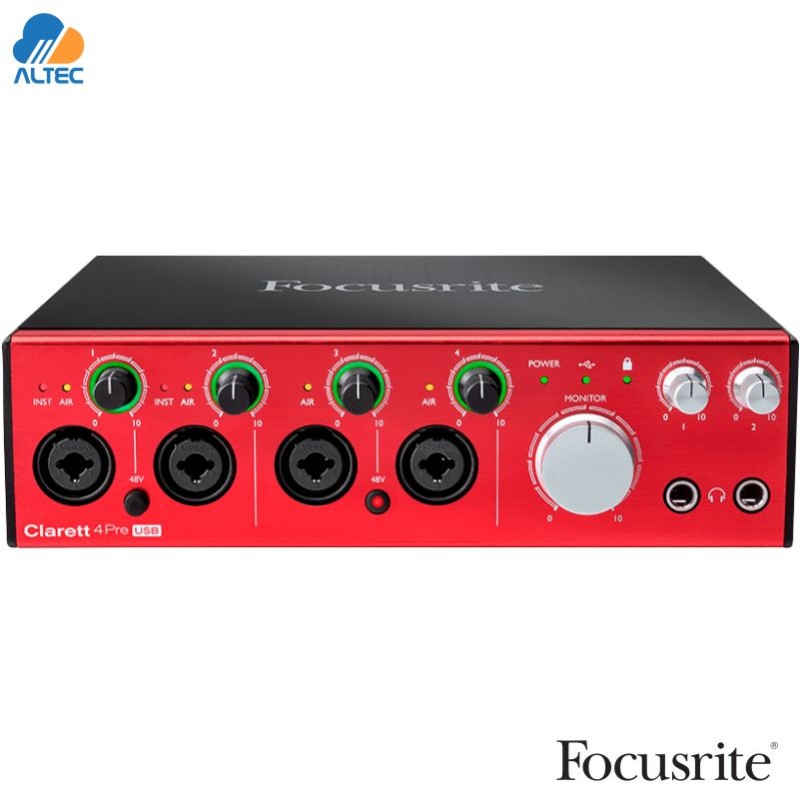 Focusrite Clarett+ 4Pre USB Interfaz de Audio 18x8 con ADAT