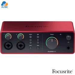 Focusrite Scarlett 4i4 4ta Gen Interfaz USB-C 4x4 con MIDI y Loopback