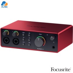 Focusrite Scarlett 4i4 4ta Gen Interfaz USB-C 4x4 con MIDI y Loopback