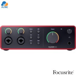 Focusrite Scarlett 4i4 4ta Gen Interfaz USB-C 4x4 con MIDI y Loopback