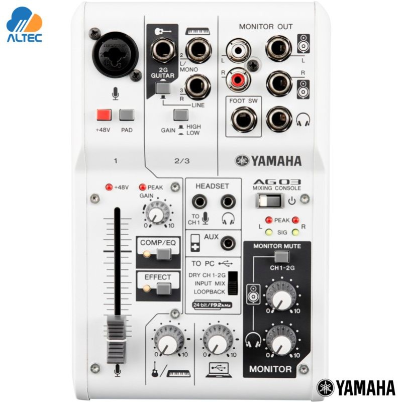 Yamaha AG03MK2 – Mezclador e interfaz USB para streaming y podcast