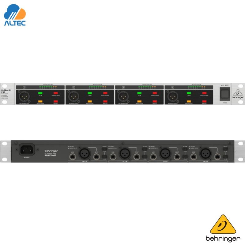 Behringer DI4000 caja directa activa 4 canales en rack 1U