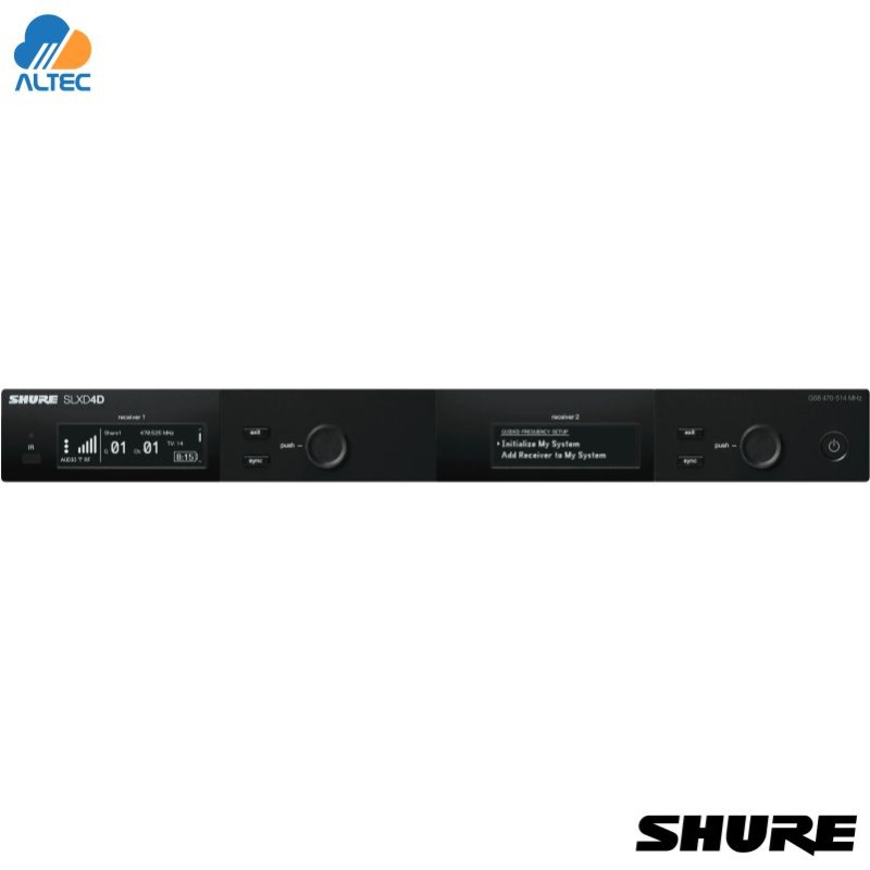 Shure SLXD4D - Receptor Inalámbrico Digital Doble Profesional