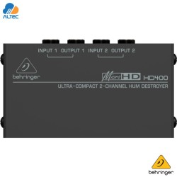 Behringer MicroHD HD400 - eliminador de zumbidos ultracompacto de 2 canales