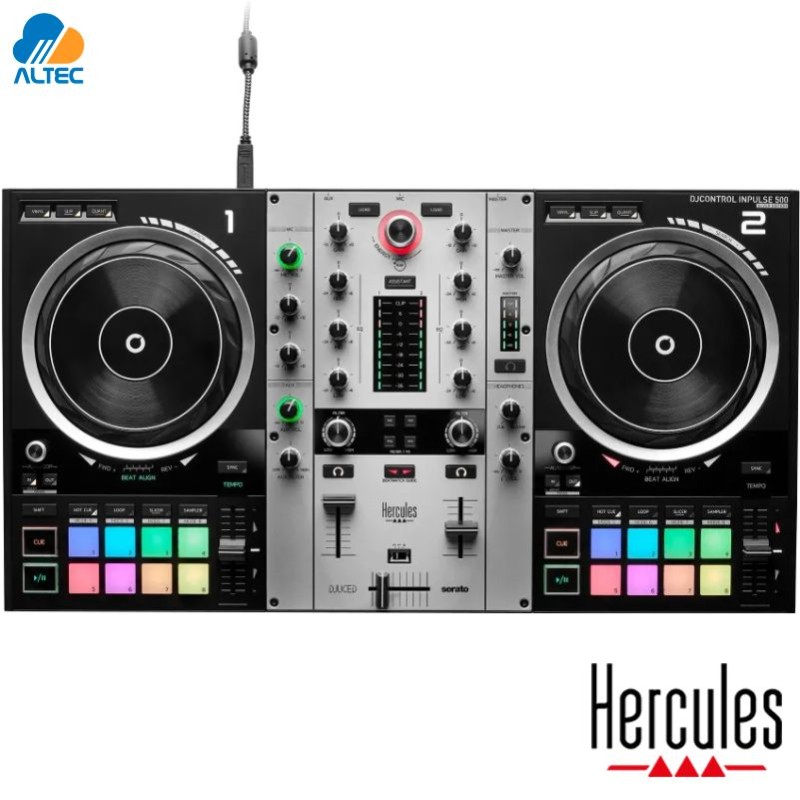 Hercules INPULSE 500 SILVER - Controlador dj premium