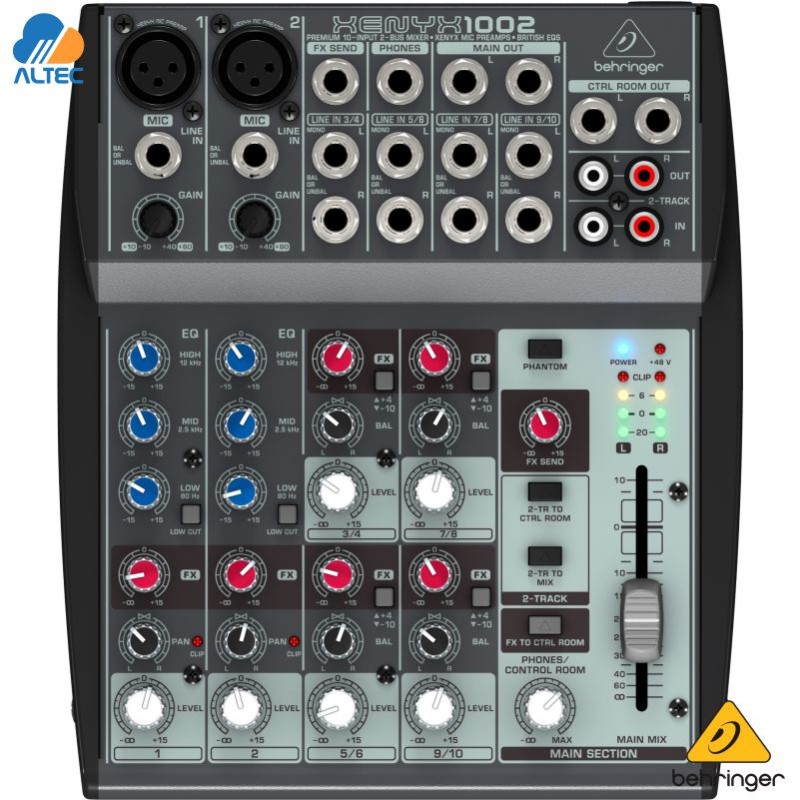 Consola Behringer 1002 mezcladora analógica 10 canales XENYX