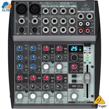 Consola Behringer 1002FX mezcladora 10 canales con FX digital