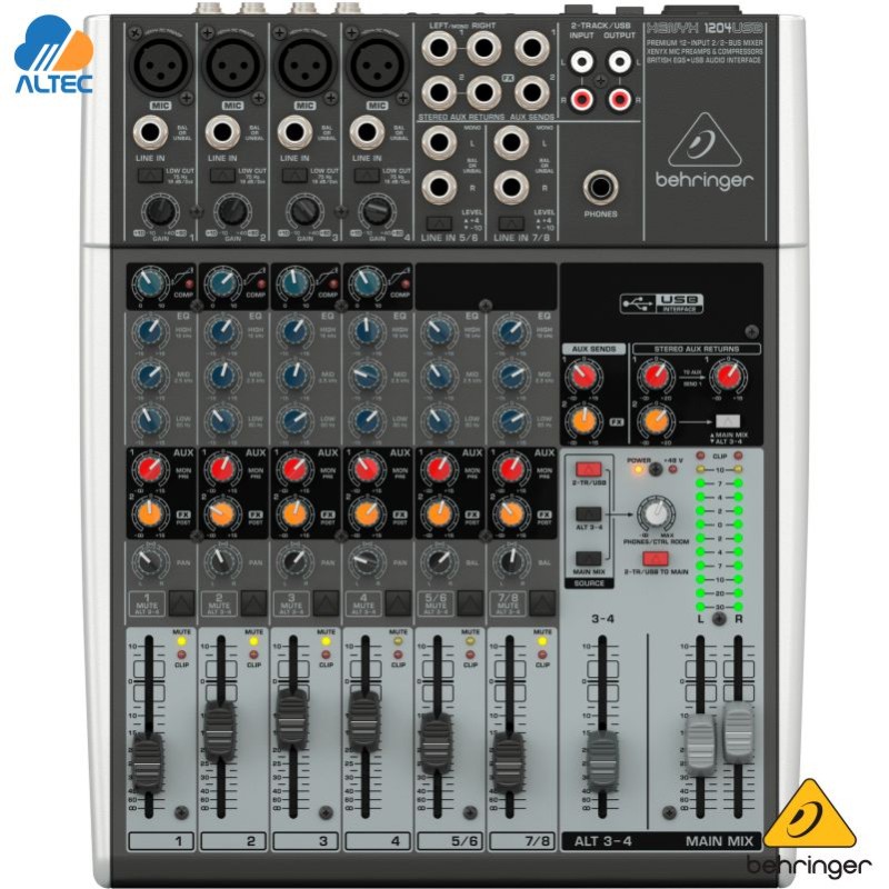 Consola Behringer 1204USB mezcladora analógica con USB