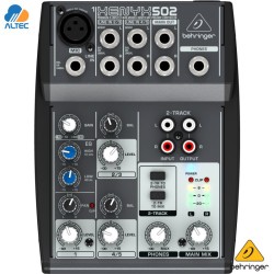 Behringer XENYX 502 - mezclador de 5 entradas y 2 preamplificadores de micrófono y ecualizador