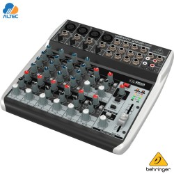 Behringer XENYX Q1202USB - mezclador de 12 entradas, 4 preamplificadores de micrófono, ecualizador e interfaz de audio USB