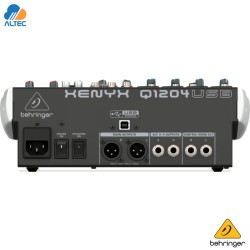 Behringer XENYX Q1204USB - mezclador de 12 entradas, 4 preamplificadores de micrófono, ecualizador e interfaz de audio USB