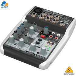 Behringer XENYX Q502USB - mezclador de 5 entradas, 1 preamplificador de micrófono, ecualizador e interfaz de audio USB