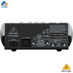 Behringer XENYX QX602MP3 - mezclador de 6 entradas, 2 preamplificadores de micrófono, ecualizador, reproductores MP3 y efectos