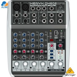 Consola Behringer QX602MP3 mezcladora portátil con MP3
