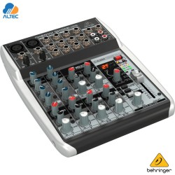 Behringer XENYX QX1002USB - mezclador de 10 entradas, 2 preamplificadores de micrófono, ecualizador, interfaz de audio y efectos