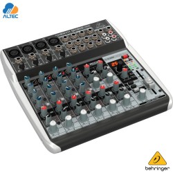 Behringer XENYX QX1202USB - mezclador de 12 entradas, 2 preamplificadores de micrófono, ecualizador, interfaz de audio y efectos