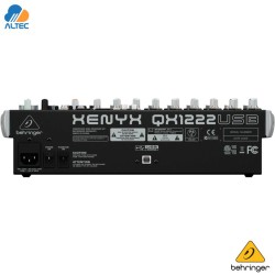 Behringer XENYX QX1222USB - mezclador de 12 entradas, 6 preamplificadores de micrófono, ecualizador, interfaz de audio y efectos